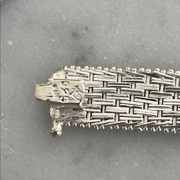 Vintage 80s Sterling Silver Bracelet - Picture 7 of 10